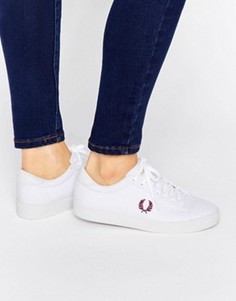 Белые парусиновые кроссовки Fred Perry Spencer - Белый