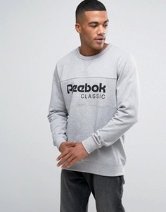 Серый свитшот с круглым вырезом Reebok Archive BK3832 - Серый