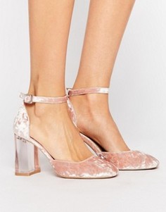Туфли на прозрачном блочном каблуке ASOS PRIMA DONNA - Розовый