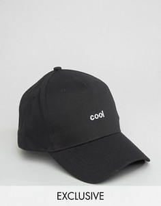 Черная бейсболка с вышивкой Cool Reclaimed Vintage Inspired - Черный
