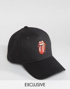 Черная бейсболка с логотипом Rolling Stones от Reclaimed Vintage Inspired - Черный
