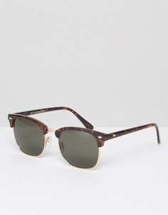 Черепаховые солнцезащитные очки в стиле ретро New Look - Коричневый