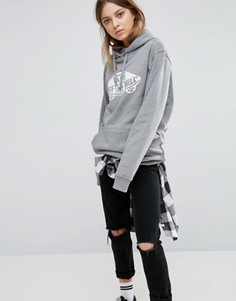 Свободный худи серого с логотипом Vans - Серый