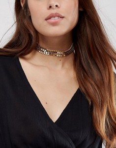 Ожерелье-чокер ASOS Chainmail - Золотой