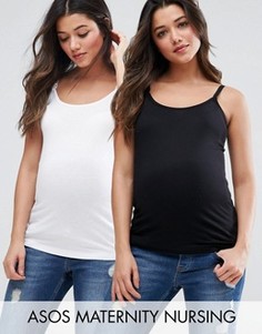 Набор из 2 топов на бретельках ASOS Maternity NURSING - Мульти