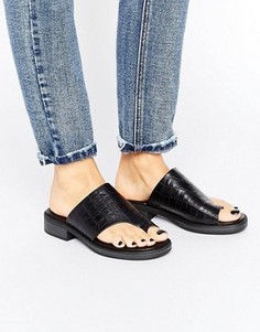 Черные кожаные сандалии на каблуке Vagabond Ivy - Черный