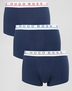 Набор из 3 боксеров-брифов BOSS Black By Hugo Boss - Темно-синий