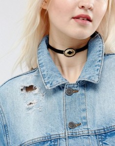 Ожерелье-чокер с пряжкой в стиле вестерн ASOS - Золотой