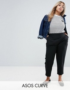 Тканые брюки галифе без застежки ASOS CURVE - Черный