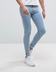 Ультразауженные выбеленные джинсы скинни ASOS - Синий