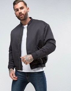 Черный дутый бомбер ASOS - Черный
