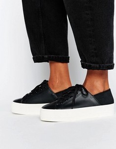 Кроссовки на платформе со шнуровкой ASOS DION - Черный