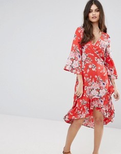 Платье с запахом и цветочным принтом Vero Moda - Мульти
