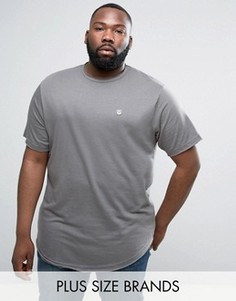 Длинная футболка с необработанным краем Le Breve PLUS - Серый