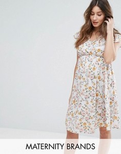 Платье с запахом и цветочным принтом Bluebelle Maternity Nursing - Мульти