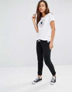 Черные спортивные брюки слим с логотипом Converse - Черный