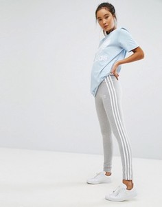Серые леггинсы с тремя полосками adidas Originals - Серый