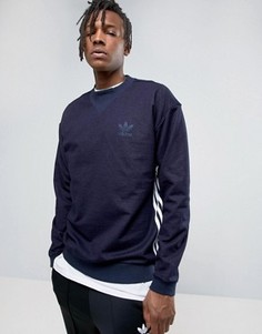 Свитшот цвета индиго с круглым вырезом adidas Originals Tokyo Pack BK2224 - Синий