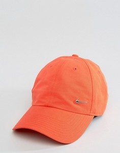 Оранжевая кепка с металлическим логотипом-галочкой Nike 340225-852 - Оранжевый