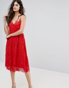 Кружевное платье Y.A.S Selvia - Красный