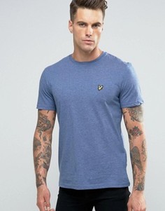 Голубая меланжевая футболка с логотипом Lyle & Scott - Синий