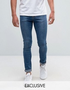 Выбеленные зауженные джинсы Brooklyn Supply Co Contrast - Синий