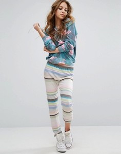 Трикотажные штаны в полоску Wildfox - Мульти