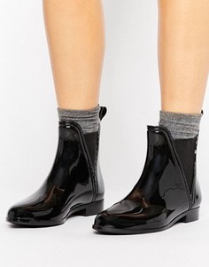 Черные резиновые ботинки челси Glamorous - Черный