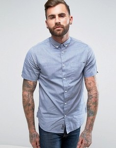 Оксфордская саржевая рубашка с короткими рукавами Tokyo Laundry - Темно-синий