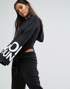 Боди с широкими рукавами и логотипом Missguided Londunn - Черный