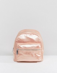 Розовый миниатюрный атласный рюкзак LAMODA - Розовый