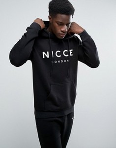 Худи черного цвета с большим логотипом Nicce London - Черный