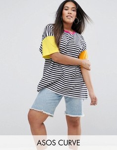 Полосатый топ в стиле колор блок ASOS CURVE - Мульти
