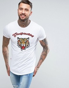 Белая футболка с вышитым тигром Good For Nothing - Белый