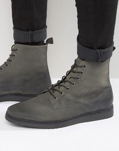 Серые ботинки на шнуровке ASOS - Серый