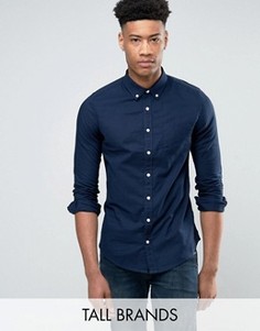 Темно-синяя оксфордская рубашка Burton Menswear TALL - Темно-синий