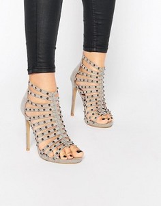 Серые сандалии на каблуке с заклепками Glamorous - Серый