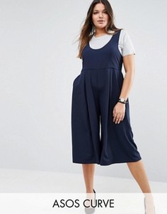 Сарафан с овальным вырезом ASOS CURVE - Темно-синий