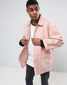 Розовая джинсовая куртка ASOS - Розовый
