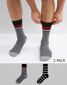 Комплект из 4 пар полосатых носков Jack & Jones - Черный