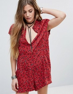 Комбинезон в горошек Free People Debby - Красный