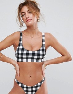 Бикини-топ в клеточку ASOS - Мульти