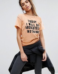 Трикотажная футболка с принтом Absolutely Nothing Juicy By Juicy Couture - Розовый