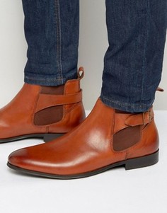 Светло-коричневые кожаные ботинки челси с пряжками KG by Kurt Geiger - Рыжий