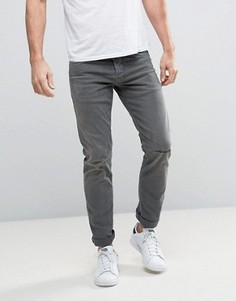 Узкие джинсы с рваной отделкой Jack & Jones Intelligence - Серый