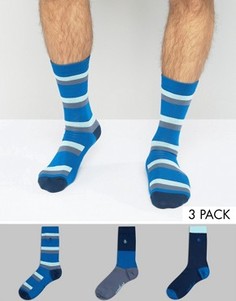 Набор из 3 пар синих носков колор блок Original Penguin - Мульти