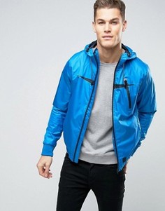 Куртка-ветровка на молнии с капюшоном Blend - Синий