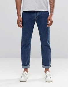Прямые джинсы из стиранного денима Levis 501 - Синий