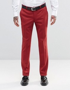 Супероблегающие стретчевые брюки Noose & Monkey - Красный