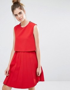 Платье со складками Sportmax Code - Красный